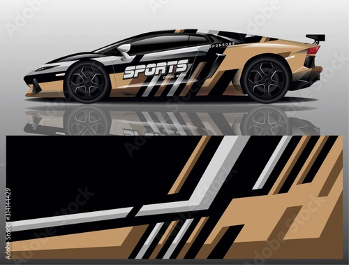car decal wrap design vector