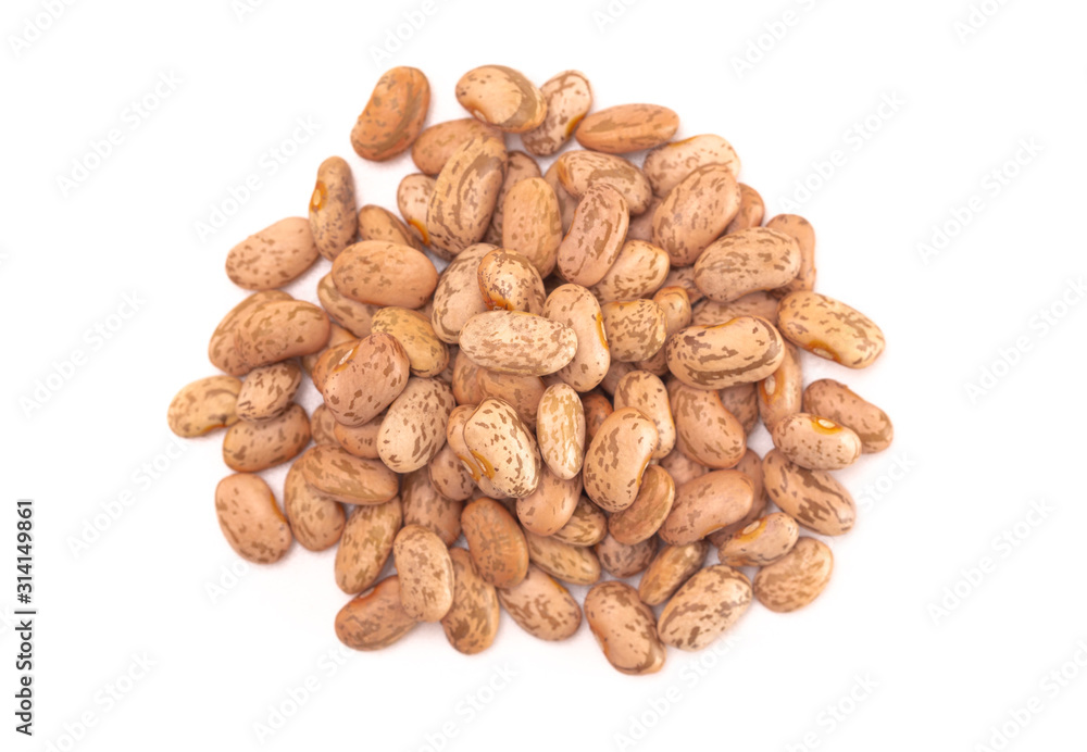Pile of Pinto Beans Isolated on a White Background Pile of Pinto Beans Isolated on a White Background
