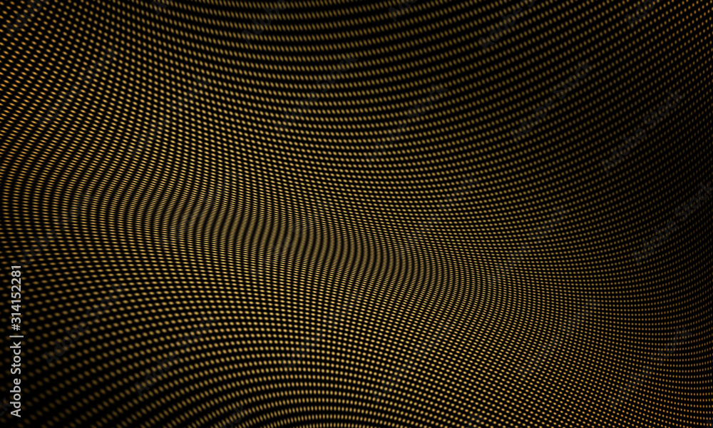 Golden abstract technology particles mesh background 