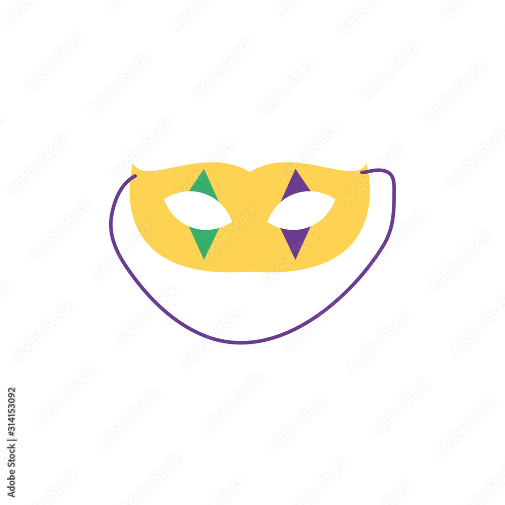 Isolated mardi gras mask vector design Isolated mardi gras mask vector design