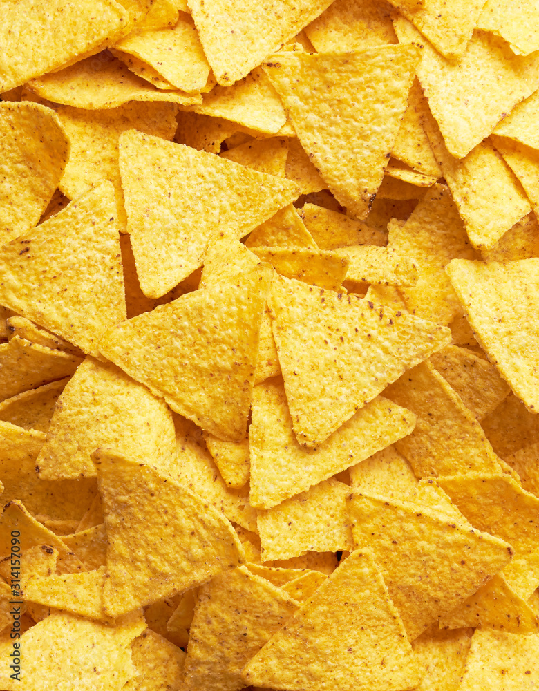 Background of Mexican nachos chips Background of Mexican nachos chips