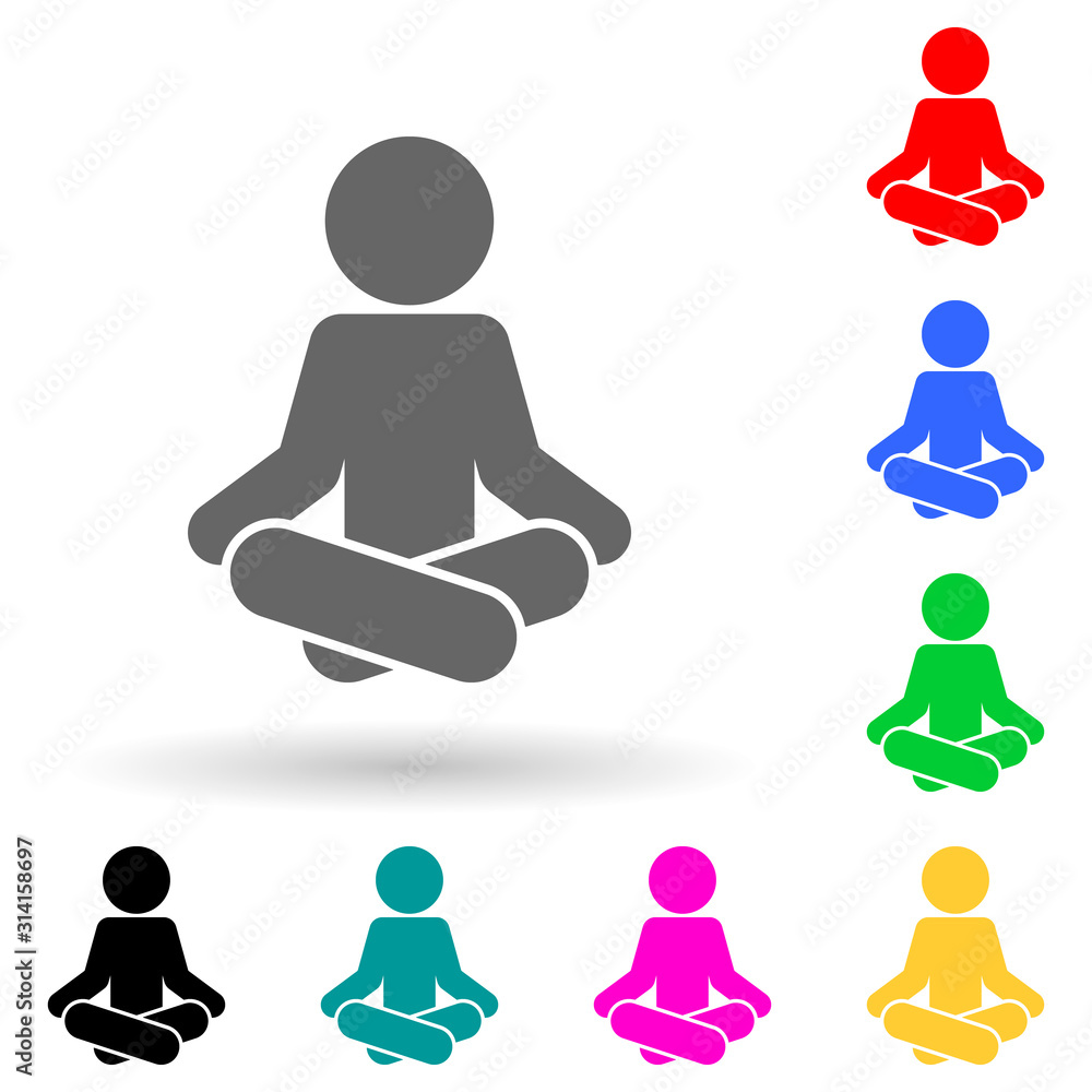 Child, sit multi color style icon. Simple glyph, flat vector of child icons for ui and ux, website or mobile application Child, sit multi color style icon. Simple glyph, flat vector of child icons for ui and ux, website or mobile application