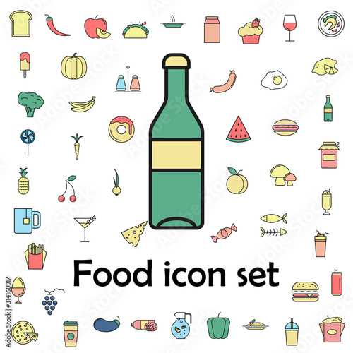 bottle of water colored icon. food icons universal set for web and mobile