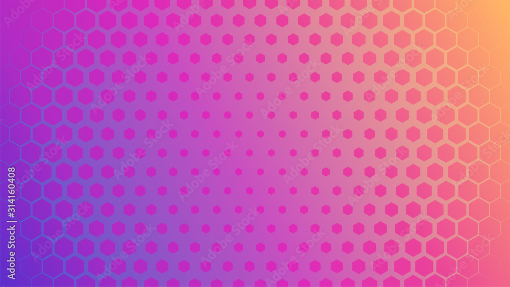 Hexagon abstract gradient backround. Honeycomb pattern. Futuristic sci-fi style. Modern look. Many Hexagon shapes in order. Banner, wallpaper, cover, poster flyer template. Stock vector illustration Hexagon abstract gradient backround. Honeycomb pattern. Futuristic sci-fi style. Modern look. Many Hexagon shapes in order. Banner, wallpaper, cover, poster flyer template. Stock vector illustration