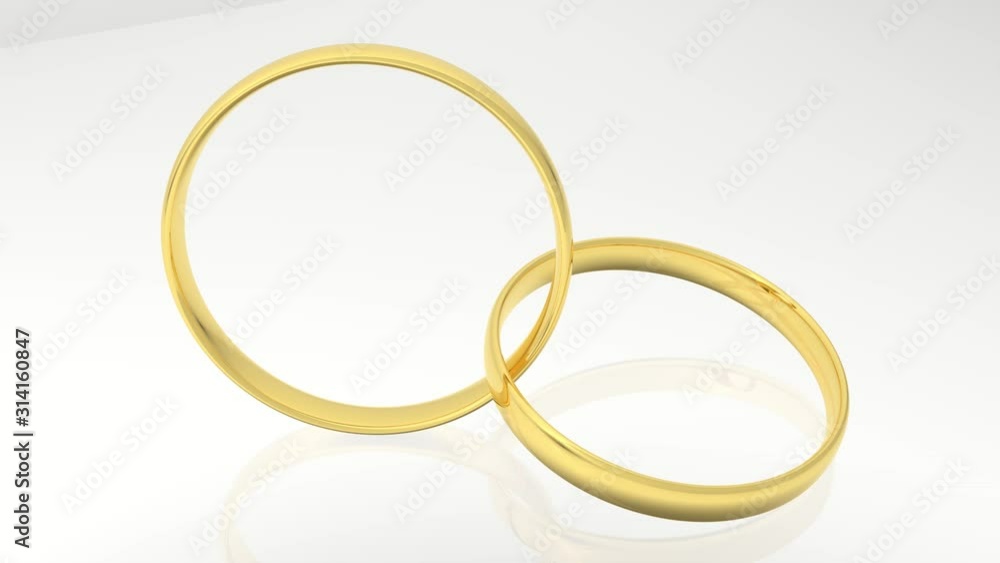 custom made wallpaper toronto digitalWedding band, rings, isolated on white background with reflection, 3D CGI render