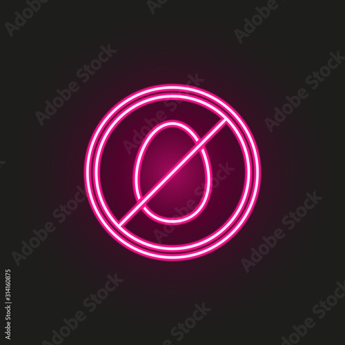 egg free neon style icon. Simple thin line, outline vector of gmo icons for ui and ux, website or mobile application