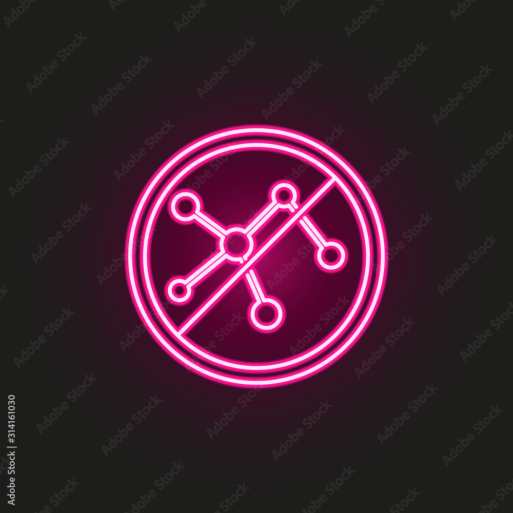 nitrates free neon style icon. Simple thin line, outline vector of gmo icons for ui and ux, website or mobile application nitrates free neon style icon. Simple thin line, outline vector of gmo icons for ui and ux, website or mobile application