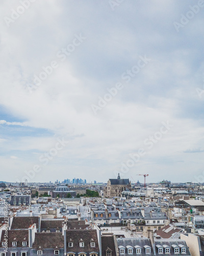 Panoramic view of central Paris, France