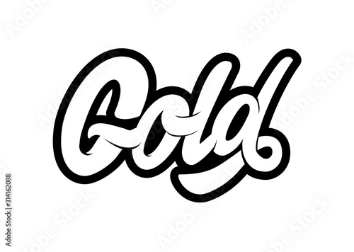 Lettering poster design. Calligraphy text with decorate elements. Vector illustration.