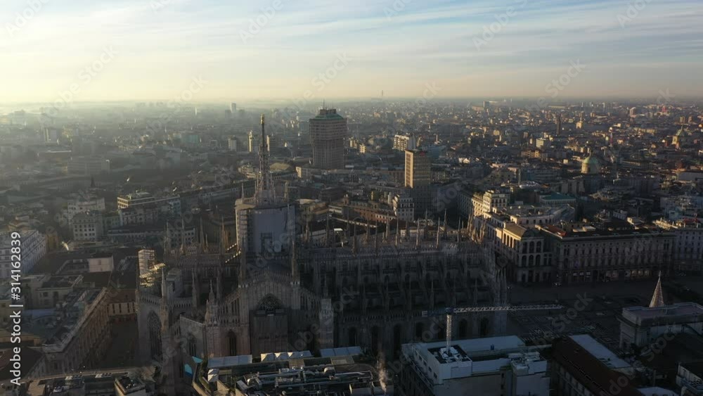Aerial View of Milan Cathedral - Italy Aerial View of Milan Cathedral - Italy