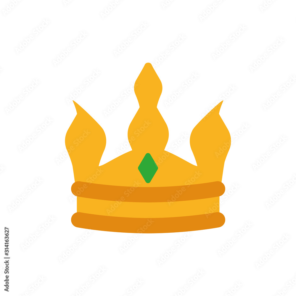 Isolated king green and gold crown vector design Isolated king green and gold crown vector design