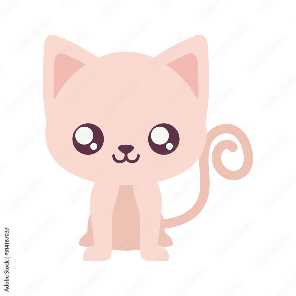 Kawaii cat animal cartoon vector design Stock Vector Image & Art