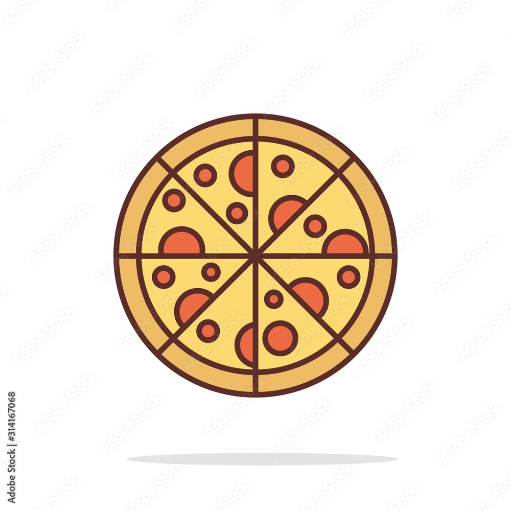 simple pizza icon design for your web site design, logo, app, UI, vector illustration