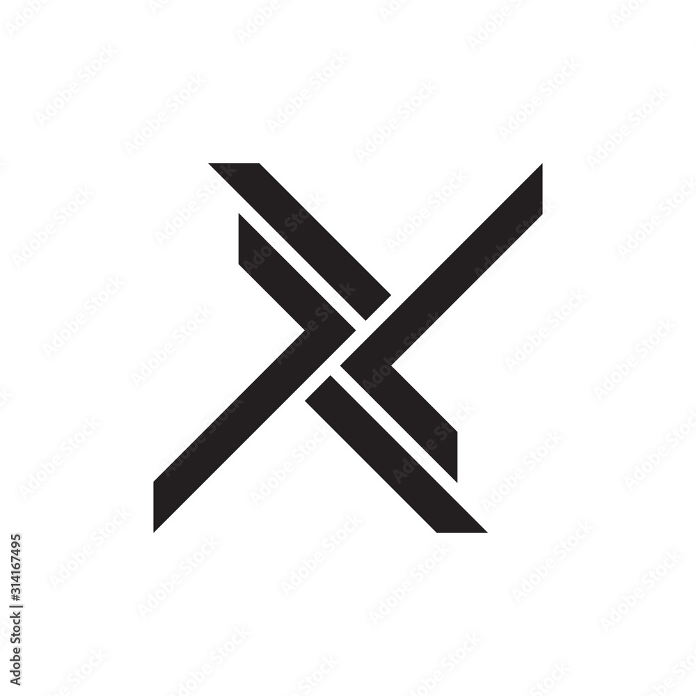 letter xl simple geometric logo vector letter xl simple geometric logo vector