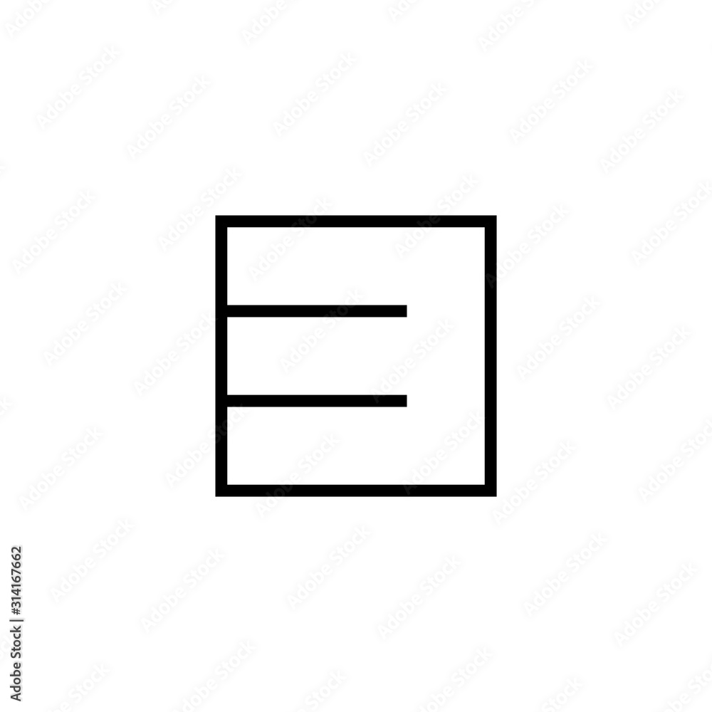 number 3 square thin design symbol vector number 3 square thin design symbol vector