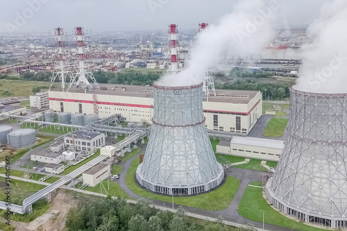Wallpaper Mural Soaring steam towers of nuclear power plant. Torontodigital.ca