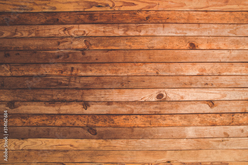 Old wooden plank board wall / floor. House reparation, housework exterior and interior design wallpaper, background in faded light retro hipster colors.