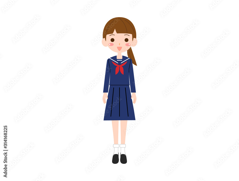 学生　女子　セーラー服