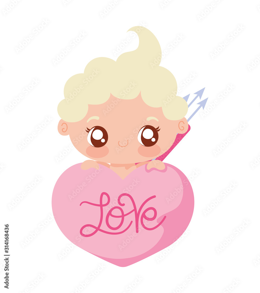 Baby cupid cartoon vector design Baby cupid cartoon vector design