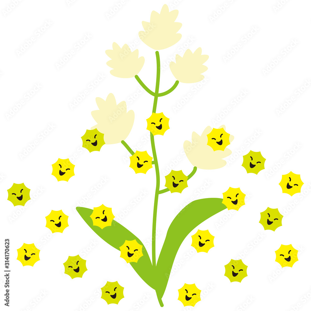 イネ科 カモガヤ 花粉 イメージ Vektornyj Obekt Stock Adobe Stock