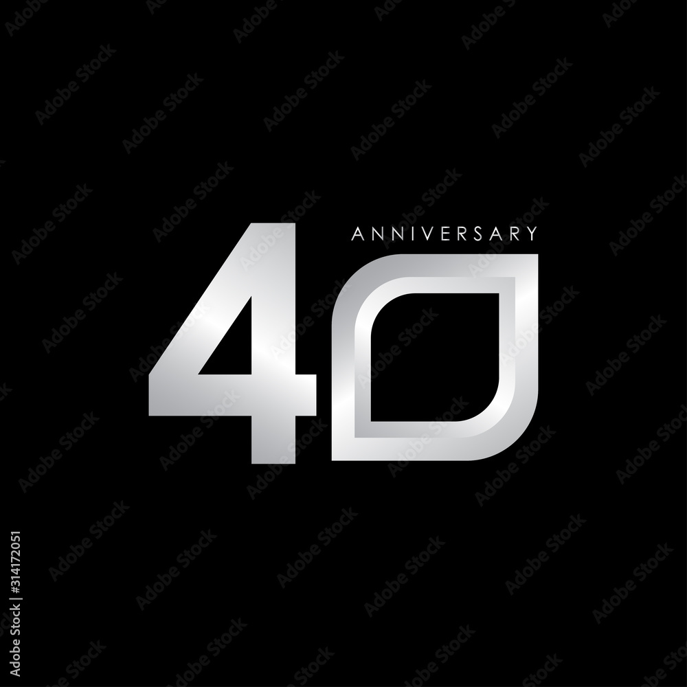 Obraz premium 40 Years Anniversary Celebration Vector Template Design Illustration