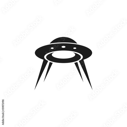 UFO vector logo template illustration