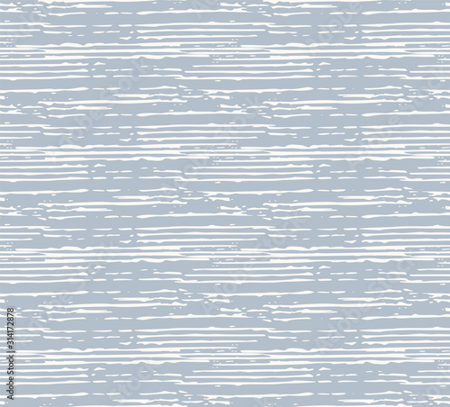 Grey french linen vector broken stripe texture seamless pattern. Brush stroke grunge ornamental abstract background. Country farmhouse style textile. Irregular distressed striped mark allover print.