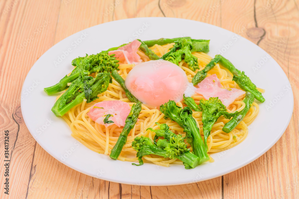 春の味覚 菜の花パスタ 春の味覚 菜の花パスタ