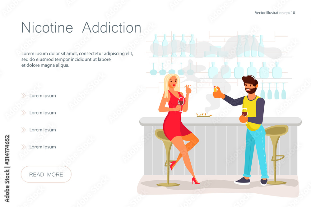 Smoke addiction concept Smoke addiction concept