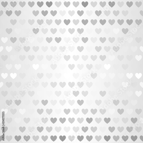 Striped heart pattern. Seamless vector background
