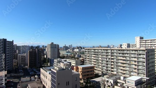 Japan city landscape. Tokyo residential area
