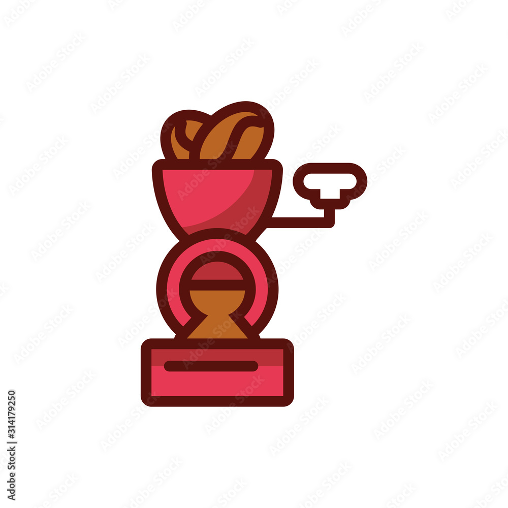 Isolated coffee grinder vector design Isolated coffee grinder vector design