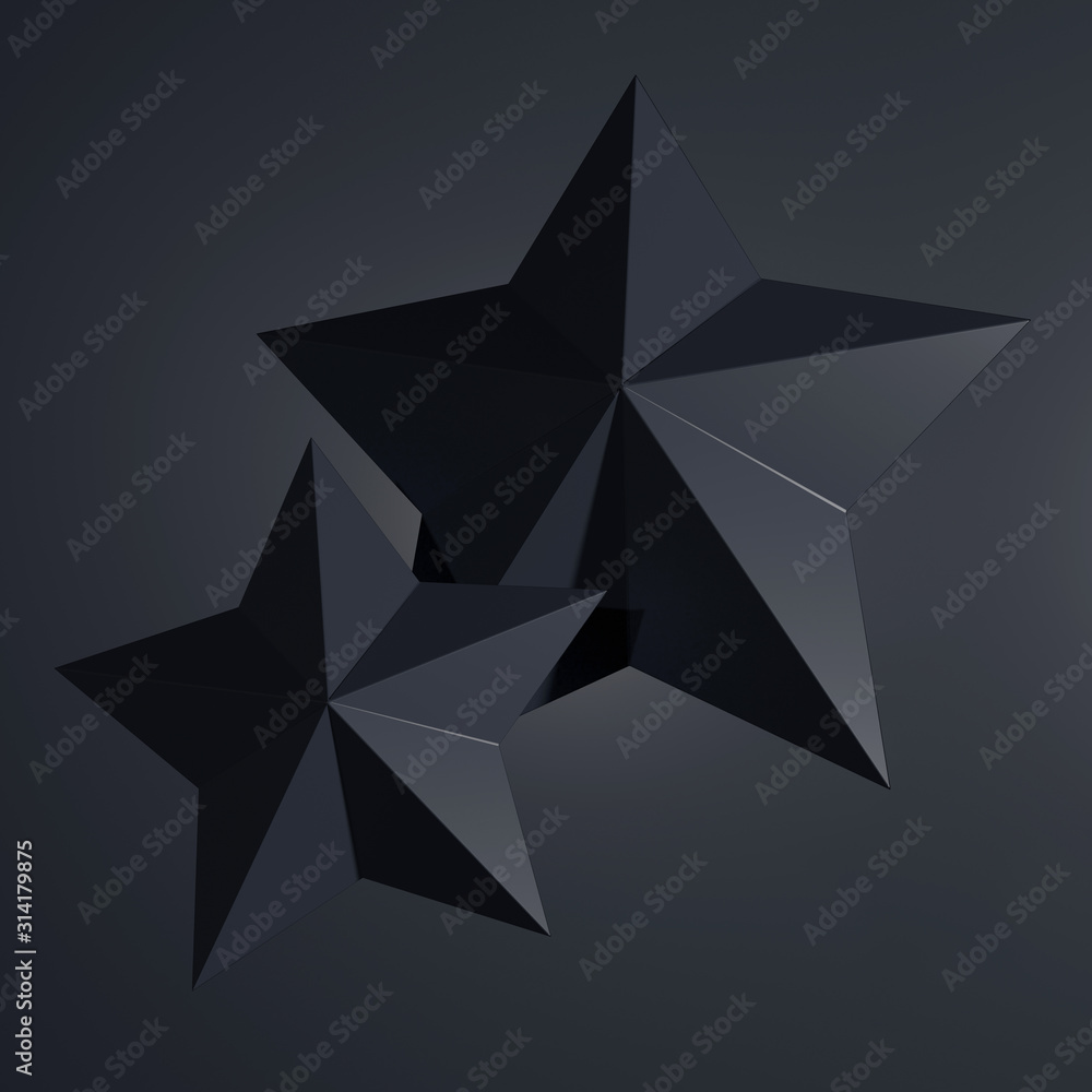 Fototapeta premium Abstract background of star shape. 3D rendering.