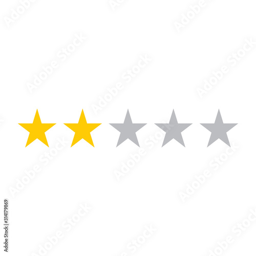 Fototapeta Naklejka Na Ścianę i Meble -  two rating star icon, 