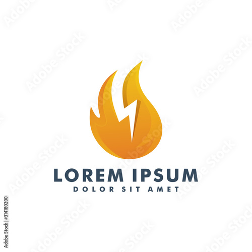 Electric hot logo design vector
