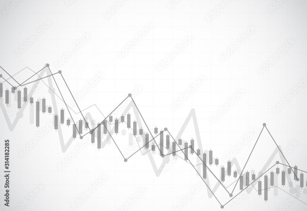 Business candle stick graph chart of stock market investment trading on background design. Bullish point, Trend of graph. Vector illustration Business candle stick graph chart of stock market investment trading on background design. Bullish point, Trend of graph. Vector illustration
