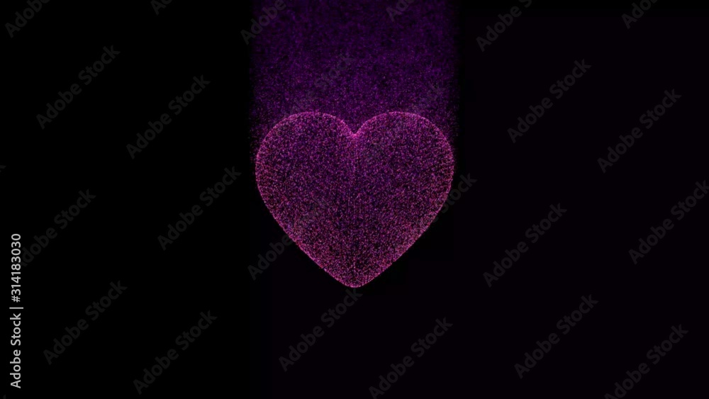 Heart particles rising as if being dissolved in water - concept: love, valentine, passion, broken heart, melting heart, Heart particles rising as if being dissolved in water - concept: love, valentine, passion, broken heart, melting heart,