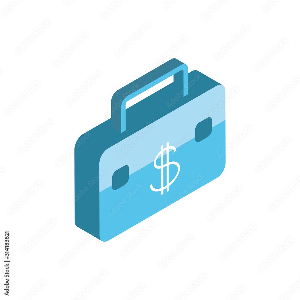 Isolated money suitcase vector design Isolated money suitcase vector design