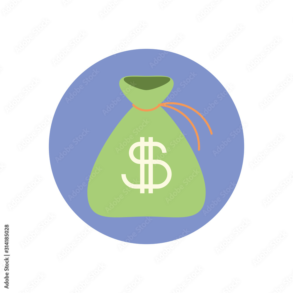 Isolated money bag vector design Isolated money bag vector design