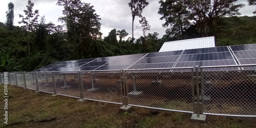 Solar cell panels, Alternative energy  renewable energy concept.