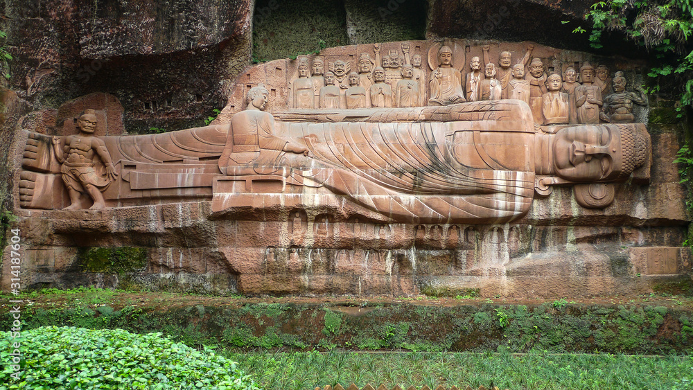 the sculpture of sleeping buddhist in china the sculpture of sleeping buddhist in china