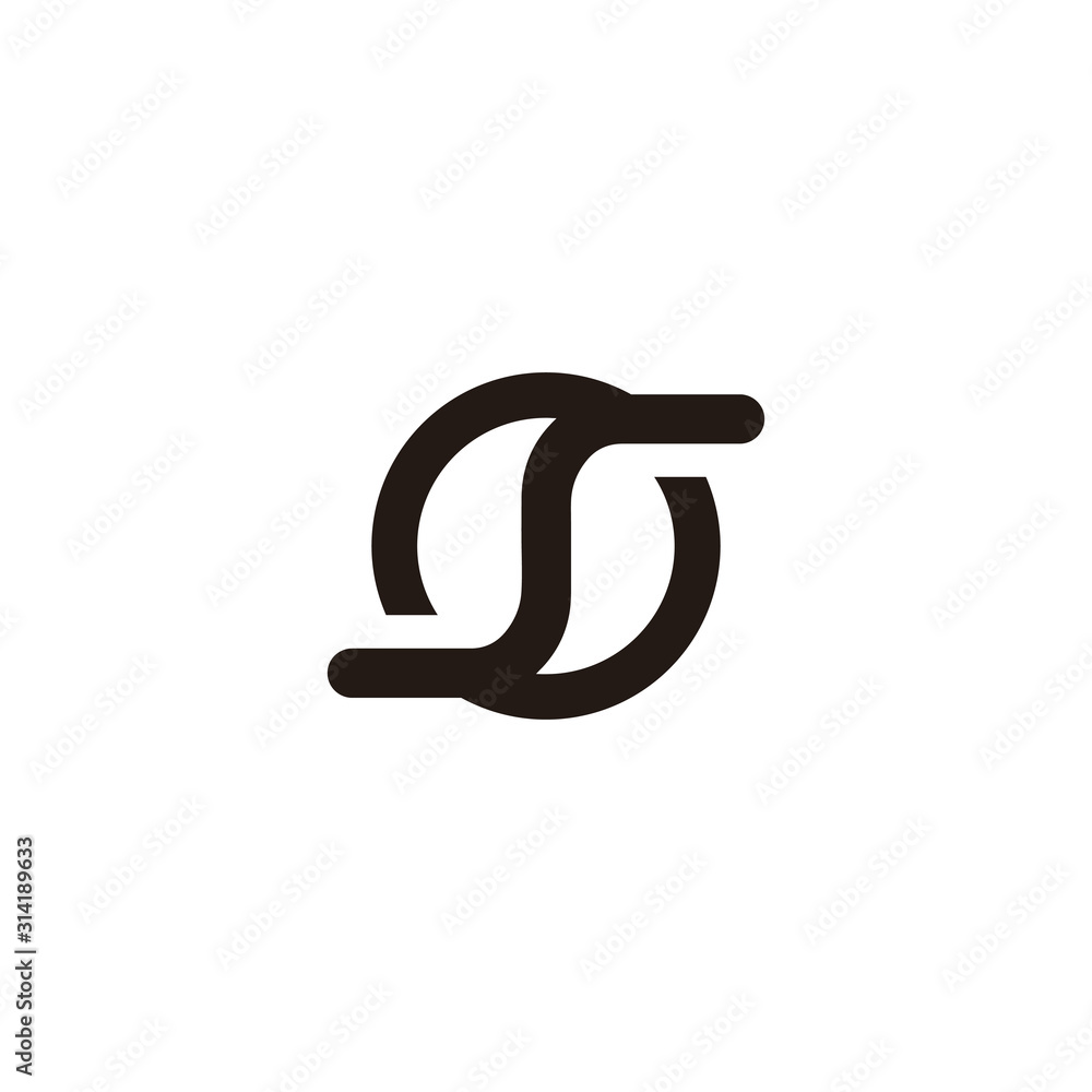 coffee icon letter OS logo design coffee icon letter OS logo design