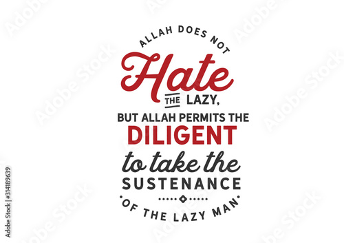 Tablou pe pânză Allah does not hate the lazy, but Allah permits the diligent to take the sustena