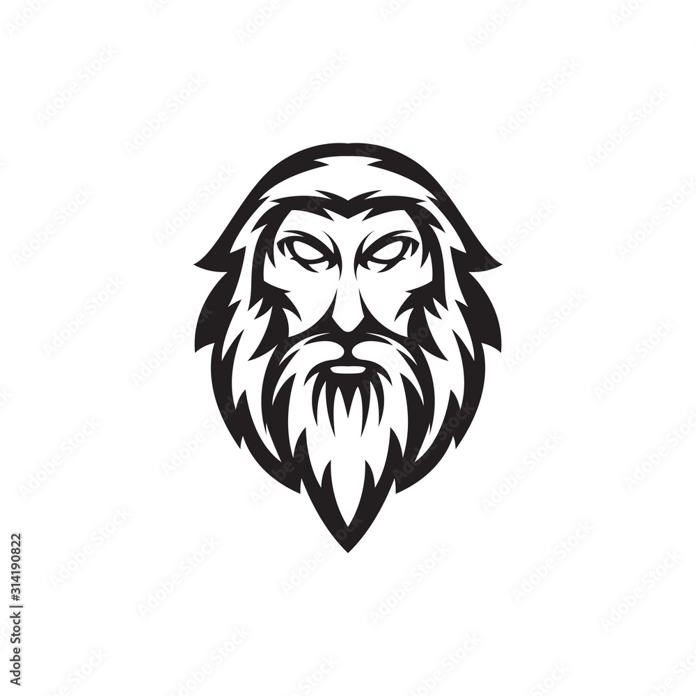 Obraz premium king head sports style logo mascot
