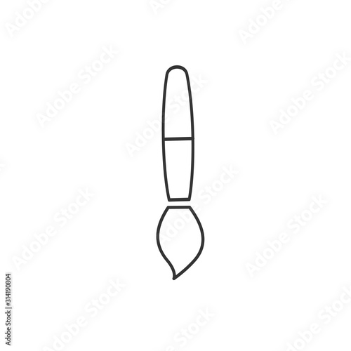 paint brush icon vector solid grey