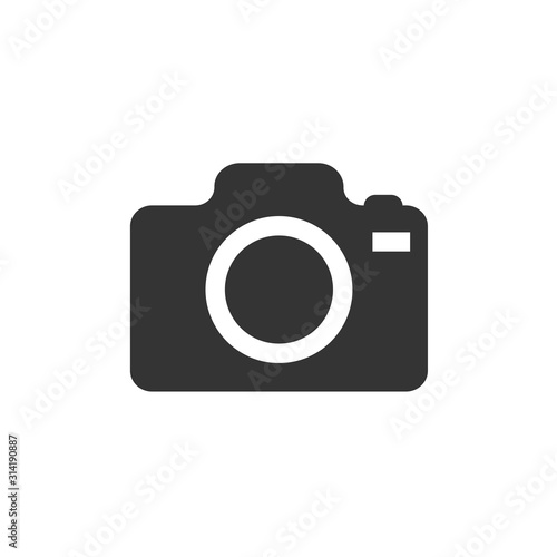 camera icon vector solid grey