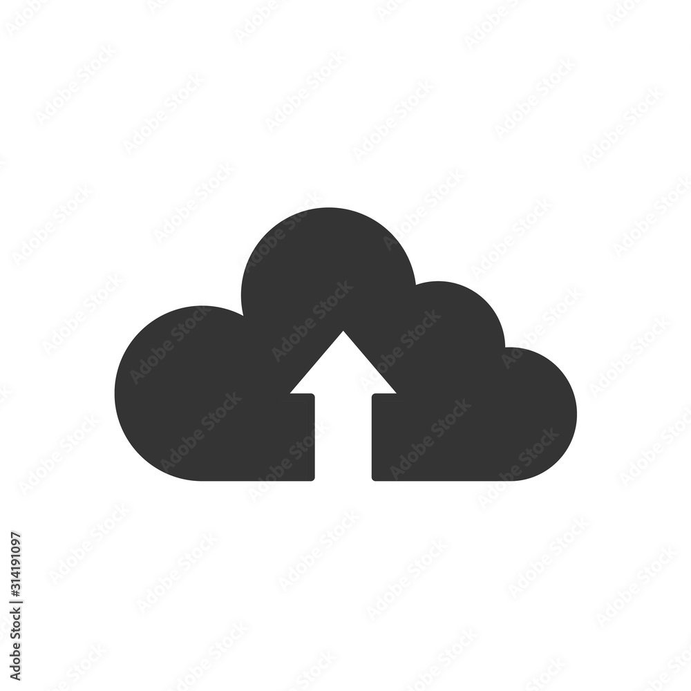 cloud upload icon vector solid grey cloud upload icon vector solid grey