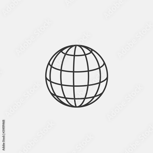 globe icon vector illustration for website and graphic design