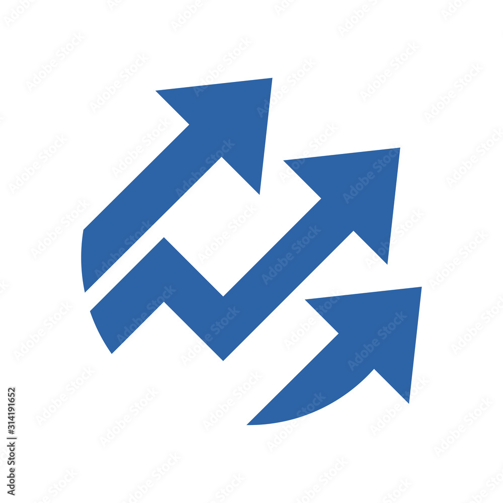 Isolated increase arrows vector design Isolated increase arrows vector design