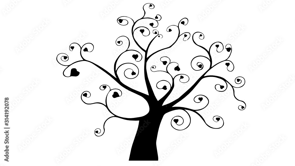 Obraz premium tree hearts